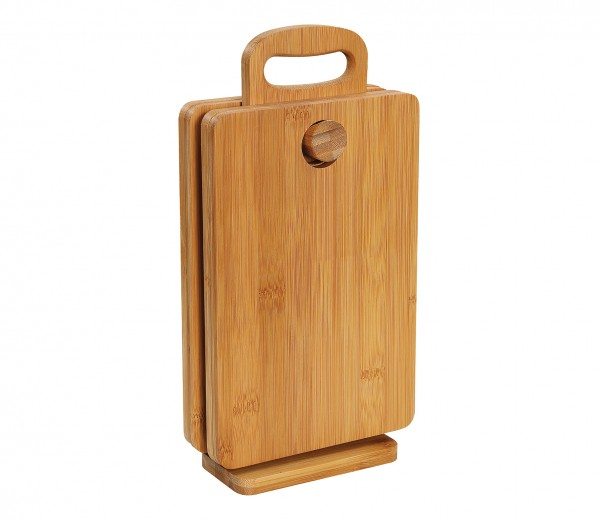 Zassenhaus Frühstücksbretter 26cm 4stk im Ständer Eco Line Bambus
