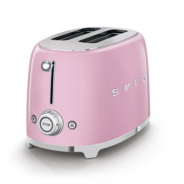 Smeg Toaster 2 Scheiben Cadillac Pink 50'S Retro Style seitlich