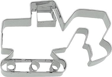 Birkmann Edelstahl Ausstechform Bagger mit Innenprägung, 8,5 cm
