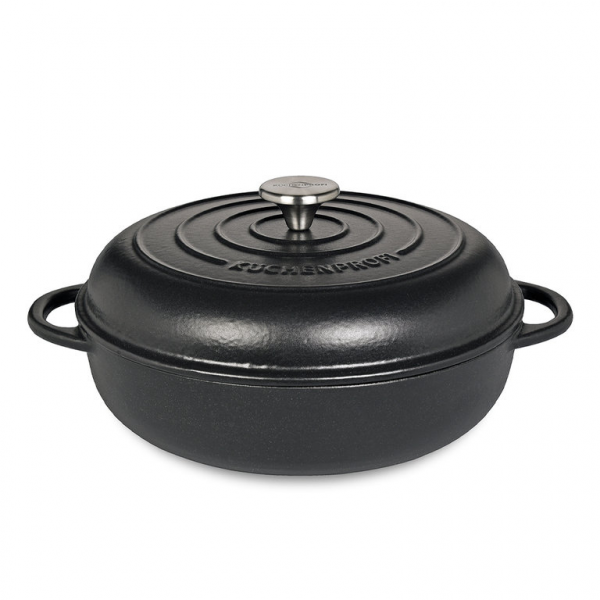 Küchenprofi Provence Gourmetpfanne 28 cm schwarz mit hohem Deckel