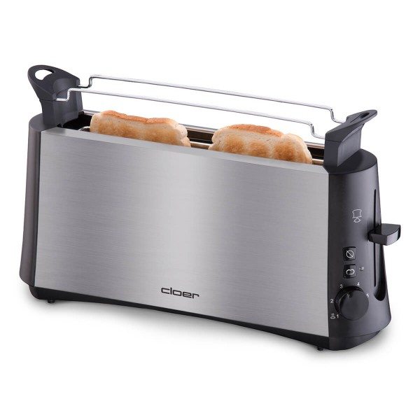 Cloer Toaster Langschlitz 2 Scheiben 3810 mit Brötchenaufsatz