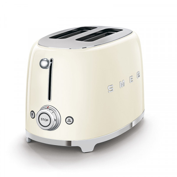 Smeg Toaster 2 Scheiben Creme 50'S Retro Style seitlich
