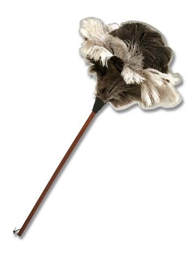 Redecker Straußenwedel 90 cm dunkler Griff