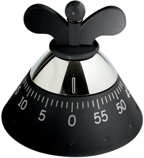 ALESSI Timer schwarz
