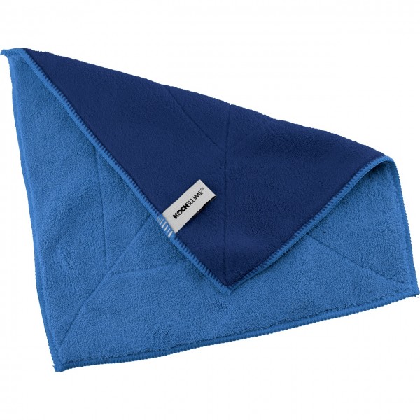Kochblume Microfaser Tuch 30x30 cm hellblau/dunkelblau