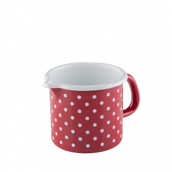 Riess Country Pünktchen rot Stielkasserolle gr. Ausg. 14 cm