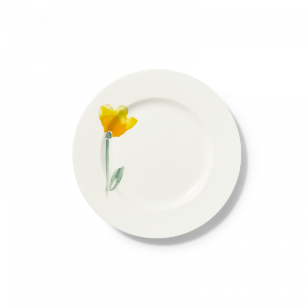 Dibbern Impression Blume Gelb Teller flach 21cm