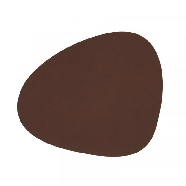 LindDNA Tischset Curve L Nupo Dark Brown 37x44cm