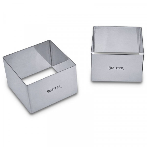 Städter Vorspeisen Quadrat 6 x 6 cm / H 4 cm 2 Stück
