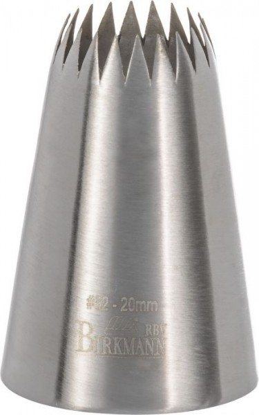 Birkmann Französische Sterntülle Nr.62  Ø 20 mm Edelstahl