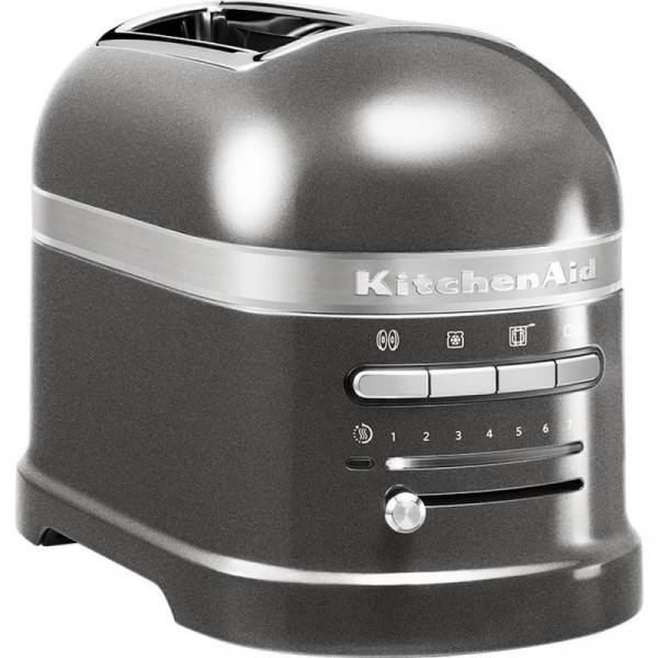 KitchenAid Toaster 2-Scheiben Artisan Medallion Silber schräg