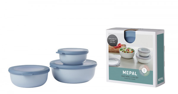 Mepal Multischüssel Cirqula Rund Set 3tlg Nordic Blue