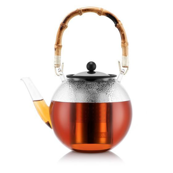 Bodum Assam Teebereiter mit Edelstahlfilter/Bambus Henkel, 1.0l