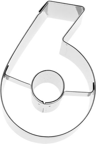 Birkmann Ausstechform Zahl 6 Edelstahl 6 cm