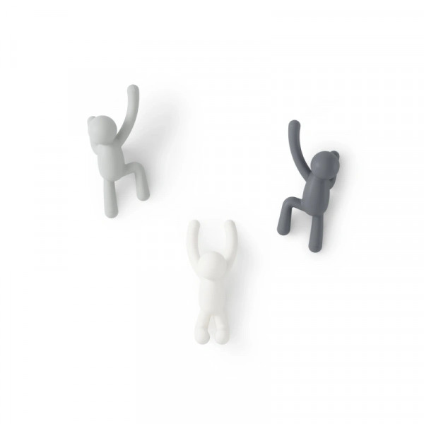 Umbra Buddy Haken 3er Set grau