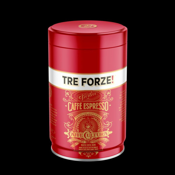 TreForze! Caffe`Espresso ganze Bohne Olivenholzröstung 250 g