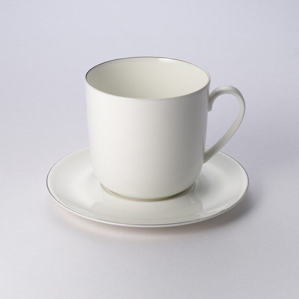 Dibbern Fine Bone China Platin Line classic Becher mit Henkel 0,32ltr