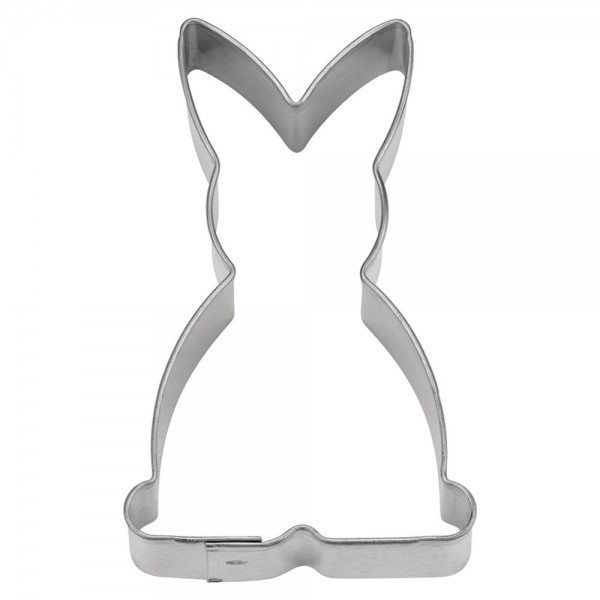 Städter Ausstecher Edelstahl glänzend Hase 8 cm sitzend