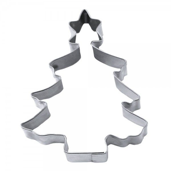 Städter Ausstecher Edelstahl glänzend Tannenbaum 6 cm mit Stern
