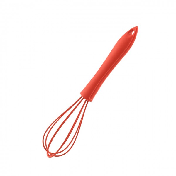 Kochblume Schneebesen mini S 19 cm silikon rot