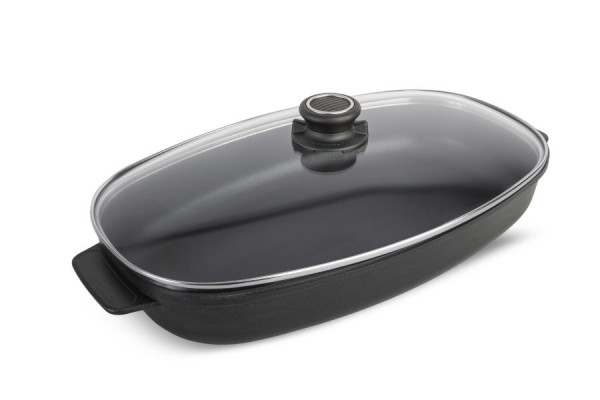 Gastrolux Bräter-Fischpfanne 46x26 cm mit Deckel 