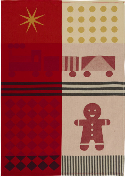 Sander Skytrain Geschirrtuch 50x70cm rot