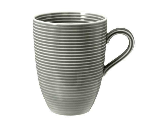 Seltmann Weiden Beat Perlgrau  Becher mit Henkel 0,35 l mit Relief
