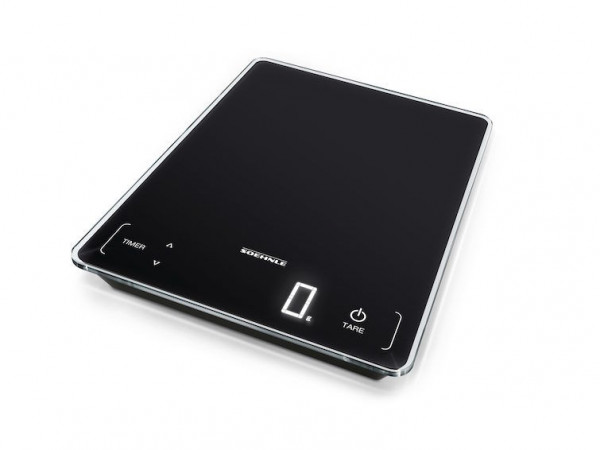 Soehnle Küchenwaage digital aus Glas schwarz Page Profi 100