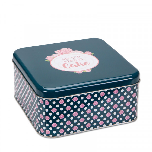 Städter Gebäckdose All you need is Cake quadratisch 21 x 21 cm / H 10 cm