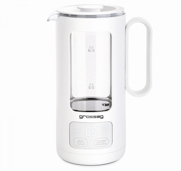 Grossag Glas-Wasserkocher 0,5 L weiß
