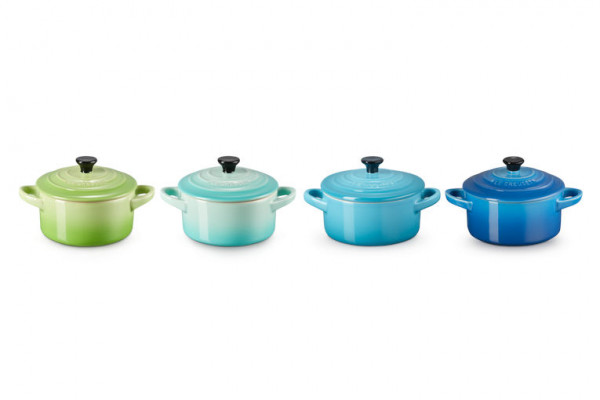 Le Creuset Mini-Cocotte 4 er-Set Meeresbrise