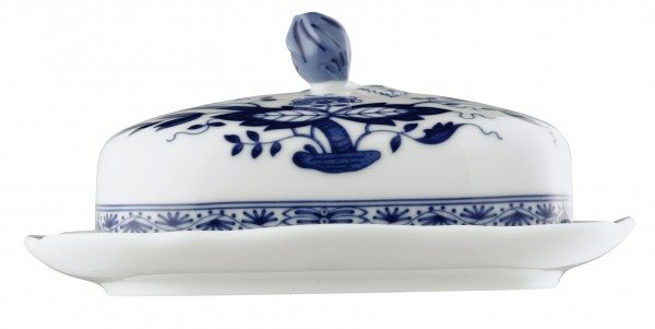 Hutschenreuther Blau Zwiebelmuster  Butterdose