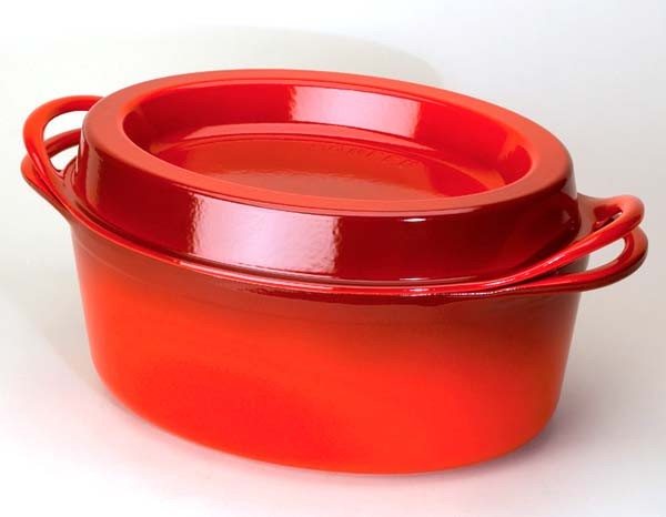 Le Creuset Bräter Doufeu oval 32 cm kirschrot