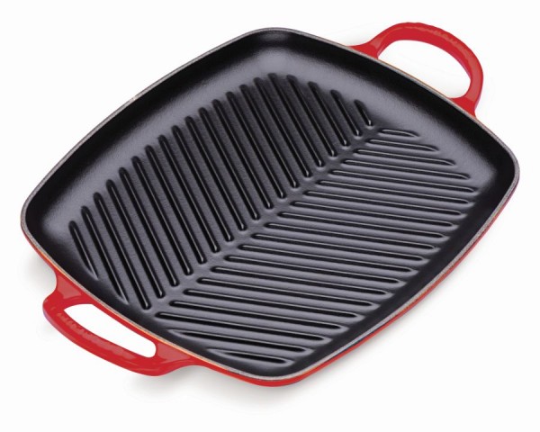 Le Creuset Grillpfanne Signature rechteckig 30x27cm kirschrot