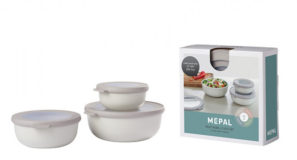 Mepal Multischüssel Cirqula Rund Set 3tlg Nordic White