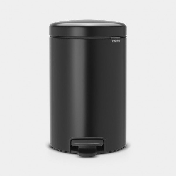Brabantia Treteimer Newicon mit Kunststoffeinsatz 12L Matt Black