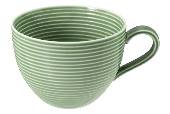 Seltmann Weiden Beat Salbeigrün  Milchkaffeeobertasse 0,35 l mit Relief