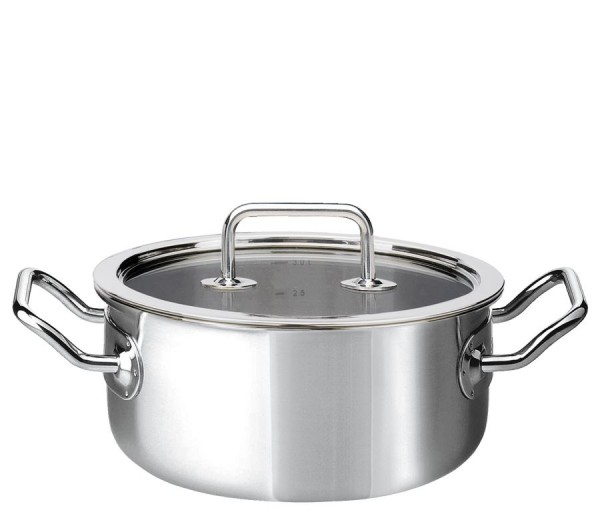 Spring BRIGADE BASIC Bratentopf nieder mit Glasdeckel 16 cm