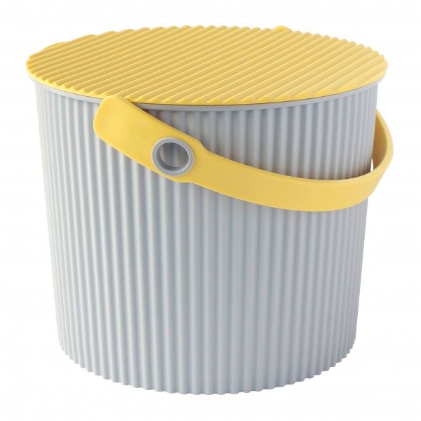 Hachiman Eimer klein S Grau/Gelb 8 Liter
