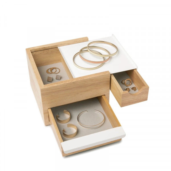 Umbra Schmuckbox Mini Natur-Weiß