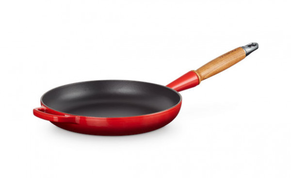 Le Creuset Bratpfanne 24 cm kirschrot mit Holzstiel