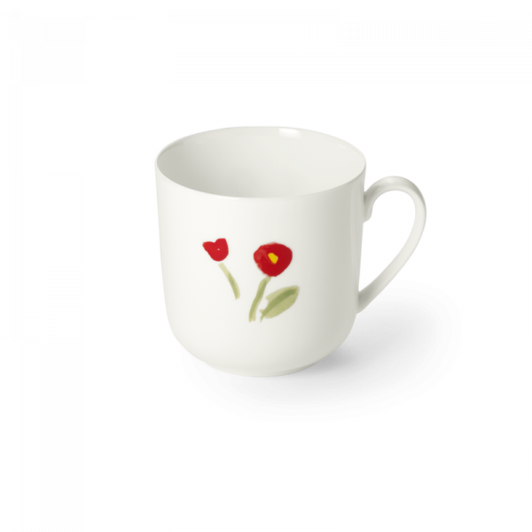 Dibbern Impression Blume Rot Becher mit Henkel 0,32ltr