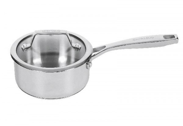 Chefs&Co Stielkasserolle mit Deckel 16cm