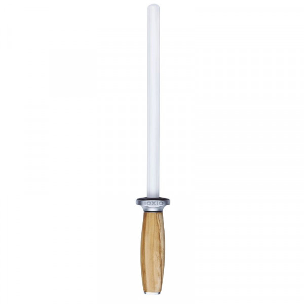 Ioxio Wetzstab Keramik White Oval Olive Wood