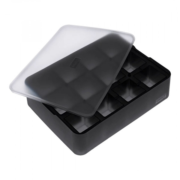 Lurch Eiswürfelbereiter Würfel 4x4cm schwarz transparent