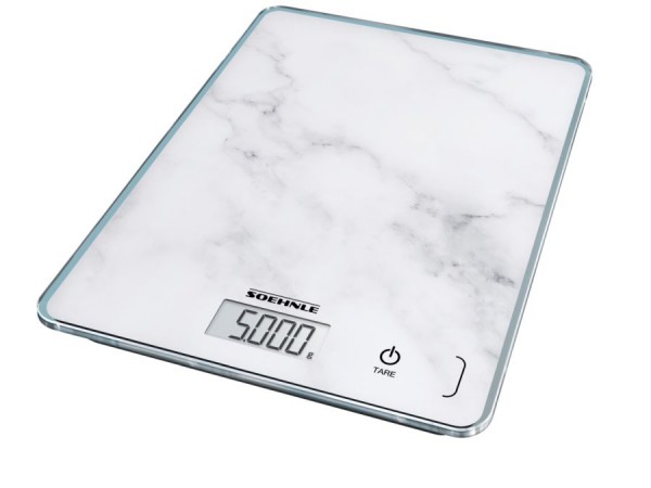 Soehnle Küchenwaage digital Marmor aus Glas Page Compact 300