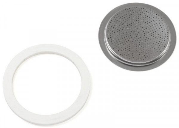 Bialetti 1 Dichtungsring + 1 Filtersieb für 6 Tassen Edelstahl Espressokocher