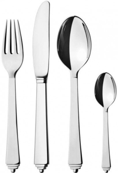 Georg Jensen Pyramide Menübesteck 24 Edelstahl spülmaschinenfest