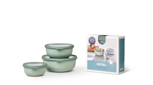 Mepal Multischüssel Cirqula Rund Set 3tlg Nordic Sage