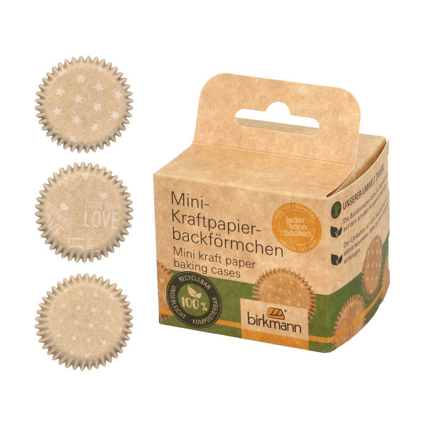 Birkmann Mini-Kraftpapierbackförmchen 4 cm Ganzjahr